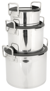 Kastrullset induktion rostfritt stål, 6 delar