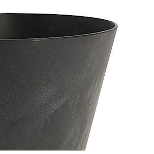 Blomkruka med betongeffekt svart, 23 cm 