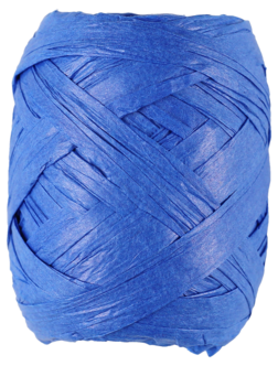 Presentsnöre på rulle, papper, blå, 20 m