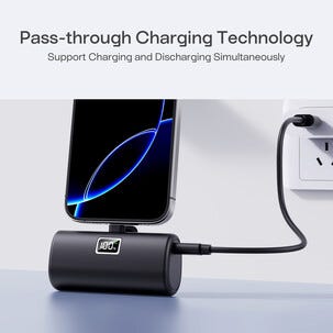 Powerbank Plug In Varavirtalähde USB-C, 5000 mAh