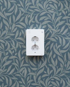 Schneider Exxact infällt 2-vägs vägguttag med USB