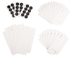 Adventskalender 24-pack, vit