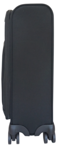 Myk kabinkoffert med 4 hjul, svart