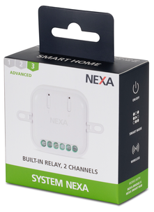 Nexa MCMR-3000 inbyggnadsmottagare på/av, 2 kanaler