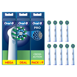 Oral-B Pro Cross Action børstehoder, hvit
