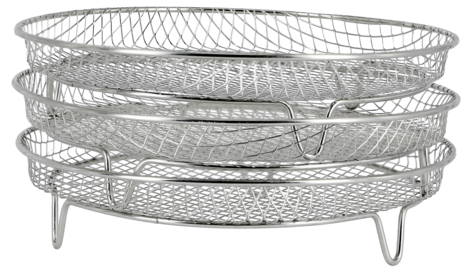 Galler till airfryer, 3 lager, Ø20x10 cm