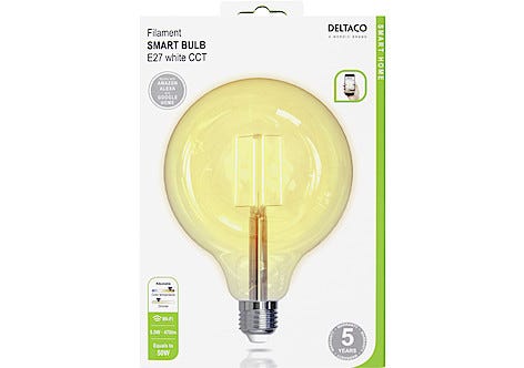 Deltaco Smart Home LED-filamentti lamppu E27 WiFi