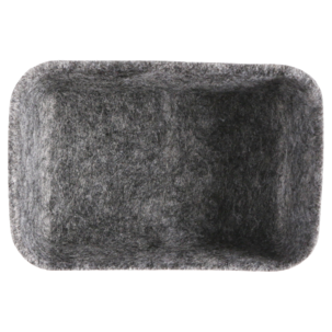 Oppbevaringsesker kontor grå filt, 8-pakning