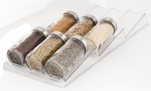 Kryddställ i plast för 6 burkar