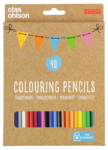 Färgpennor 40-pack, från 3 år