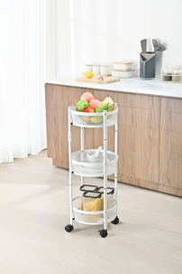 Rullvagn med lådor, badrum och kök, hopfällbar