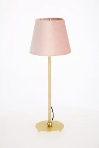 Bordslampa Ball med rosa sammetsskärm, Northlight 