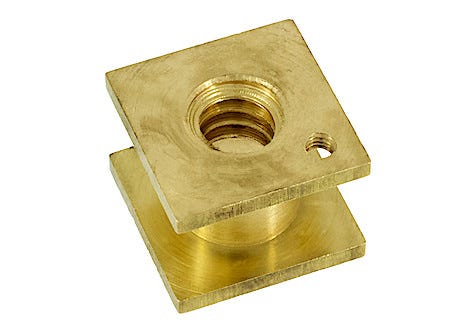 Mässingsmutter 30 x 30 x 22 mm