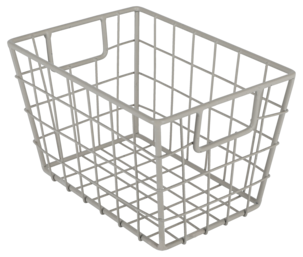 Trådkurv i beige metall