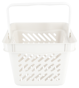 Kundekurv i plast mini, med håndtak, 27 x 27 x 21 cm