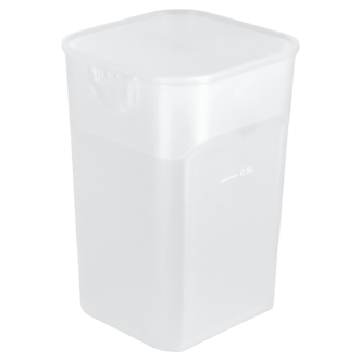 Mugge med lokk, plast, 0,8 liter