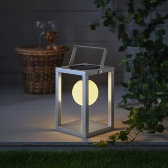 Northlight solcellelykt metall, varmgrå