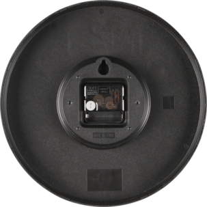 Musta seinäkello, harmaa kellotaulu, 29 cm