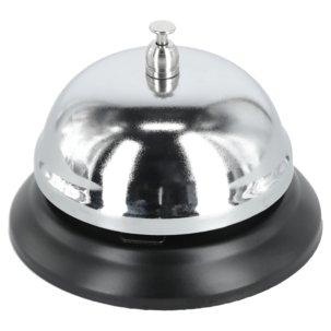 Receptionsklocka metall, 8,5 cm