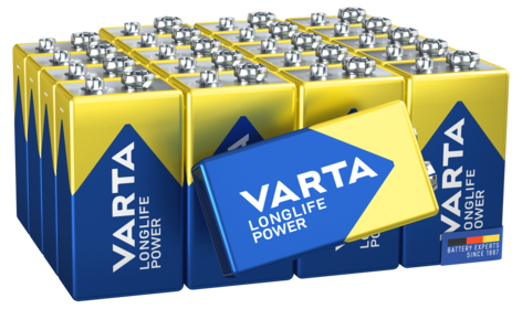 Varta Longlife Power 9 V Paristot, 20 kpl