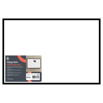 Magnetisk whiteboard 60x40 cm svart ram
