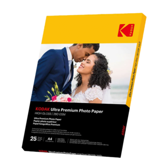 Kodak Korkeakiiltoinen valokuvapaperi A4 280 g, 25 arkkia