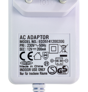 Nätadapter 12 V DC/200 mA