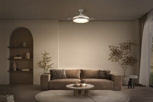 Osram takfläkt med belysning, fjärrkontroll, vit