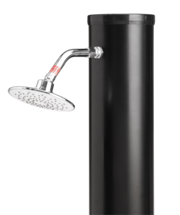Soloppvarmet utedusj med fotdusj, 35 liter