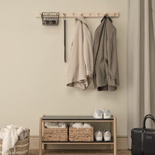 Trådkurv i metall, oppbevaringskurv svart