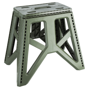 Hopfällbar pall grön plast, 45 cm