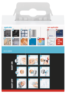 Tesa Smooz Pyyhekoukku itsekiinnittyvä, kromia