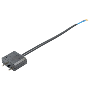 Ujordet lampestøpsel DCL med 15 cm ledning, svart