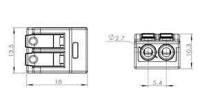 Necore toppklemme for 2 ledere, 0,2–2,5 mm2, 16-pakning