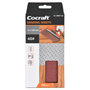 Cocraft sandpapper kardborre, 93 x 185 mm, 10-pack