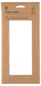 Silkkipaperi 50 x 70 cm, valkoinen, 5 arkkia