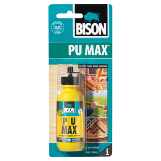 Bison PU Max D4 trälim utomhus, brun, 75 g