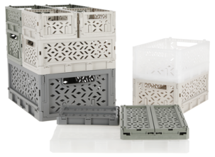 Sammenleggbar boks av resirkulert plast, XS 16,5 x 12 x 8 cm