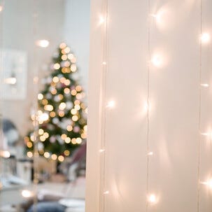LED Läpinäkyvä valoketju Northlight, lämpimän valkoinen