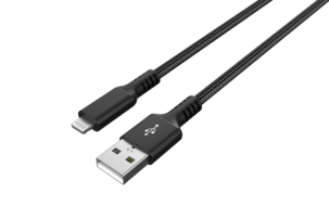 Tygklädd USB-A till Lightning laddkabel för iPhone 3m Clas Ohlson