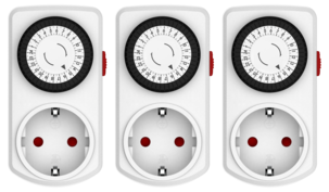 Timer eluttag inomhus mini vit, 100 x 52 mm.