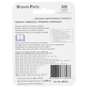 Rakhuvud 32S till rakapparat Braun Series 3