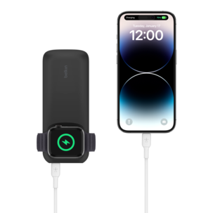 Trådlös snabbladdare Apple Watch och Powerbank, Belkin BoostCharge Pro