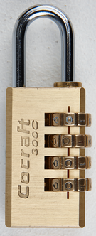 Riippulukko koodilla Cocraft 300C, leveys 30 mm