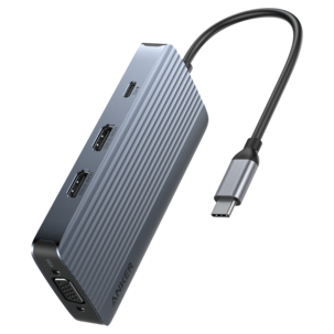 Anker A8379 USB-C hub 8-i-1 med Triple Display-stöd