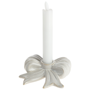 Ljusstake rosett keramik, beige