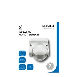 Deltaco PIR-100 rörelsevakt belysning utomhus, vit
