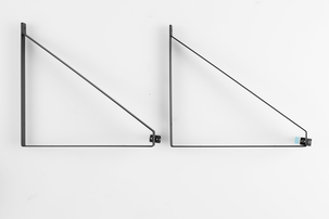 Hyllkonsol svart, 2-pack