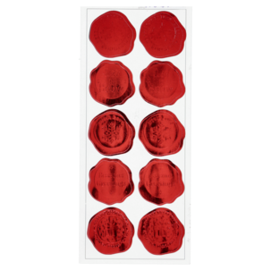 Klistremerker segl rød gull 20-pakning