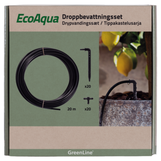 Greenline EcoAqua droppslang utbyggnadsset, 15 m